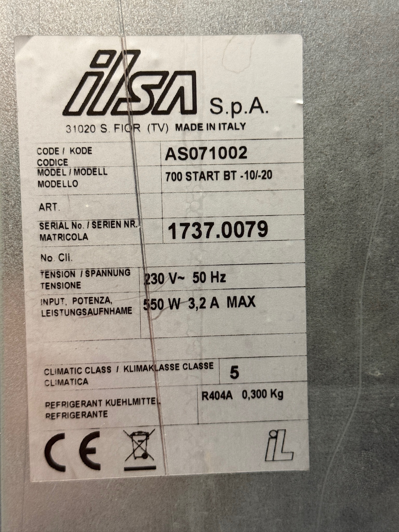 SELT / SOLD Ilsa frystiskápur, 700ltr. 8
