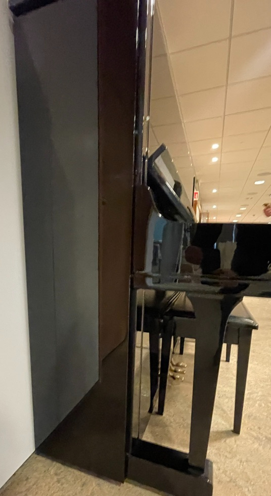 SELT / SOLD - Glæsilegt Yamaha U3AS UPRIGHT PIANO Black 10