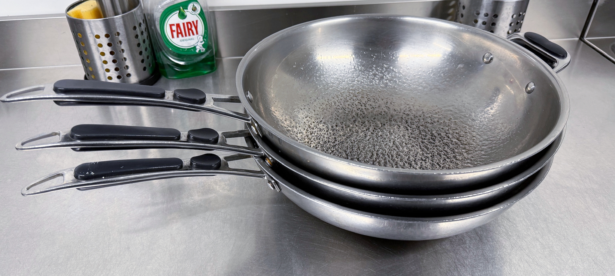 SELT / SOLD Hendi wok panna frá BVT, Ø36sm. 2