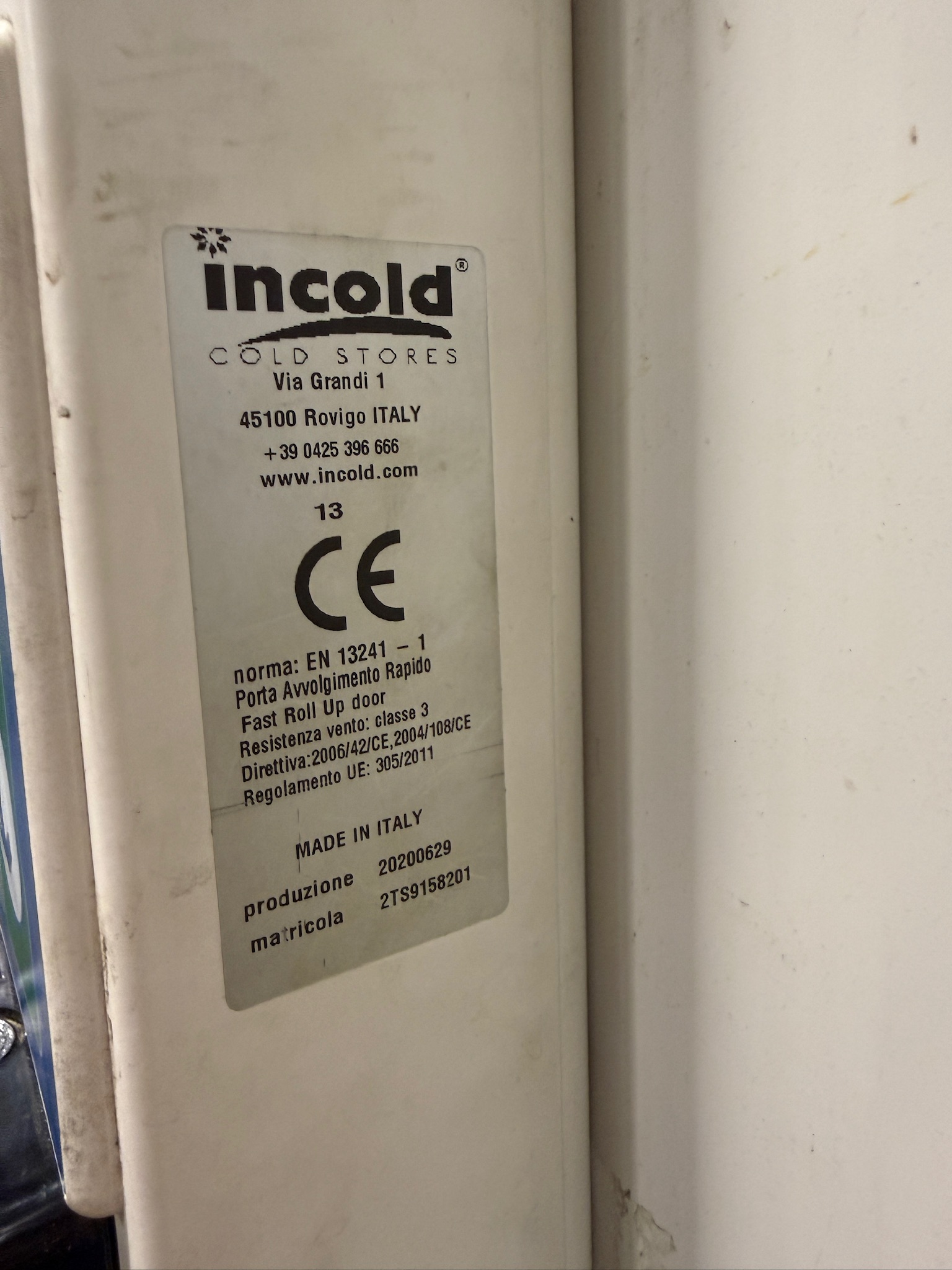 SELT / SOLD Incold hraðhurð frá Kapp ehf-H250xB220sm. (4 stk) 13