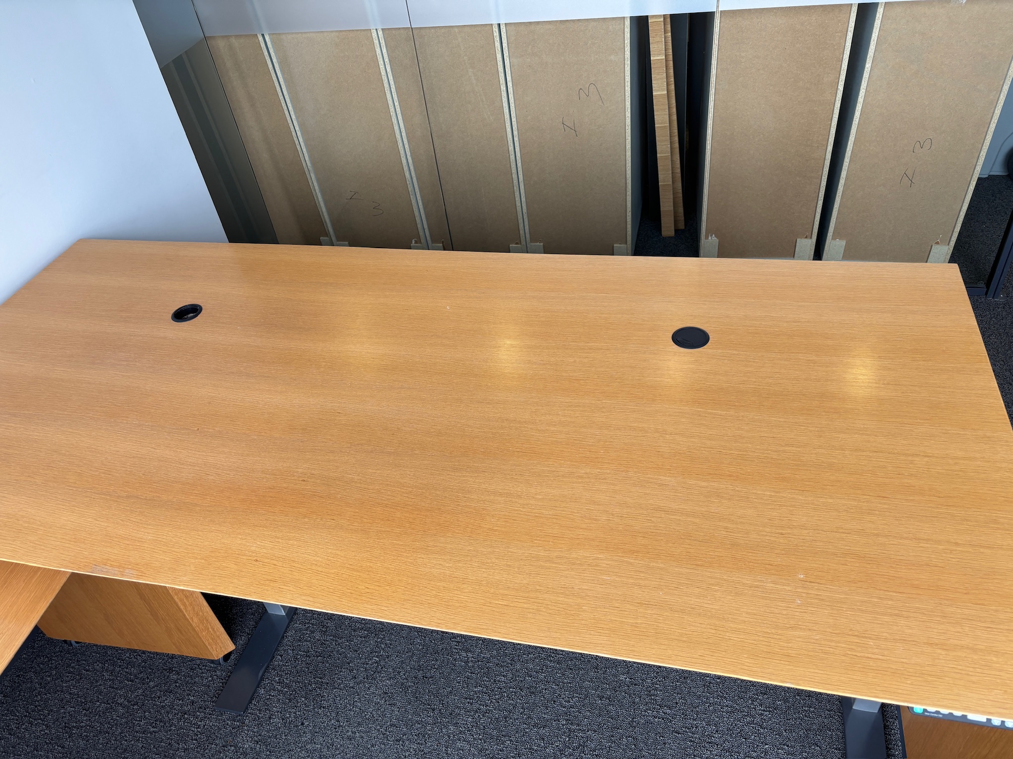 SELT / SOLD Rafmagnsborð með minnisstillingu og blygðunarspjaldi, B220xD100s 9