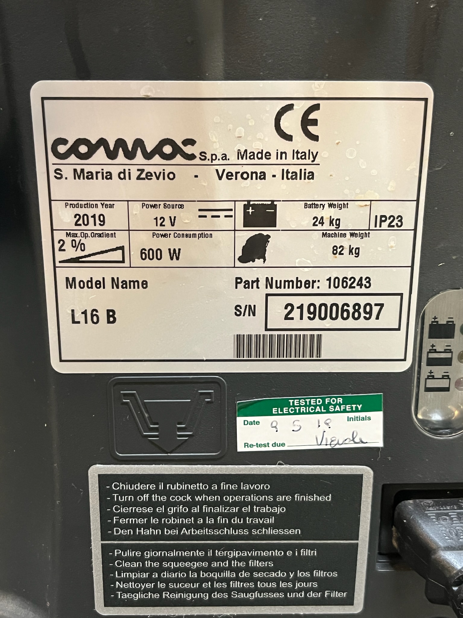 SELT / SOLD Comac L16B skúringavél (2019) 7