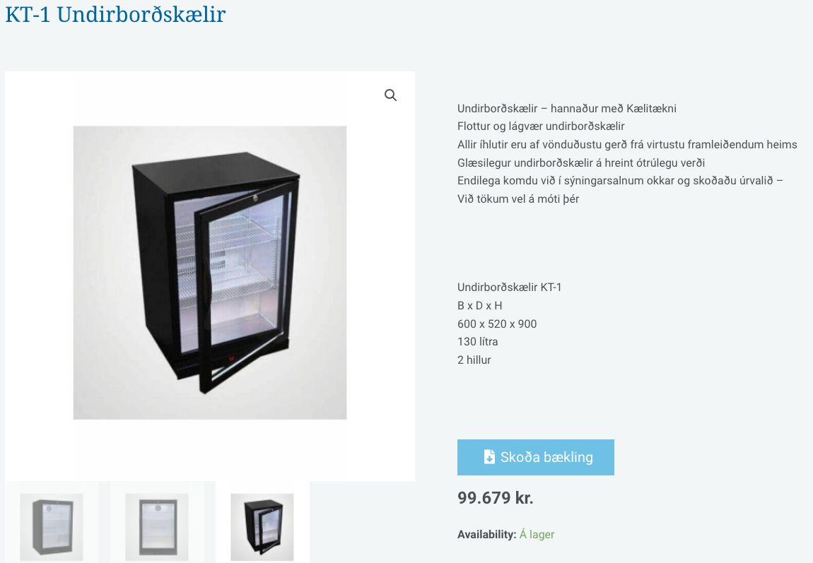 SELT / SOLD Flottur kæliskápur frá Kælitækni 8