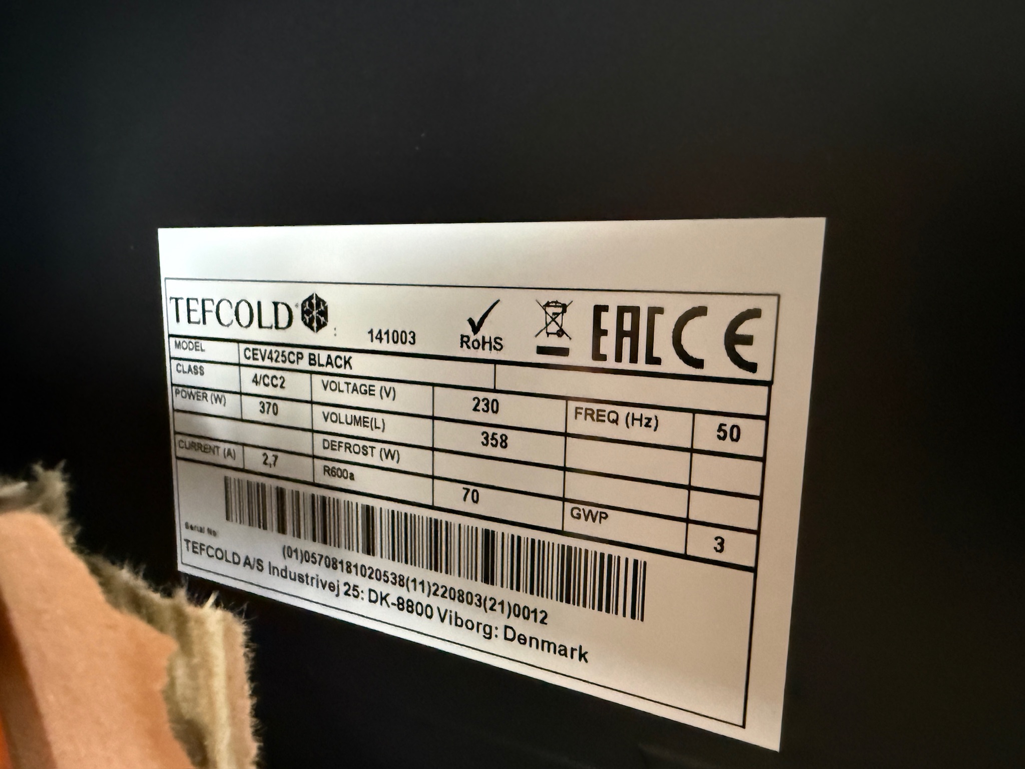 Tefcold display kælir frá Kælitækni, H198xB60sm. (1 stk.) 6