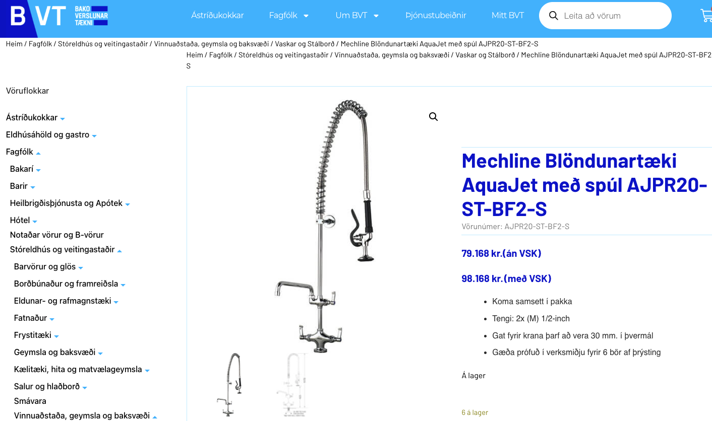 SELT / SOLD Vitrum vaskatengiborð með blöndunartæki m. spúl frá BVT 10