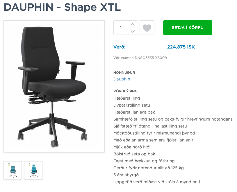 SELT / SOLD Dauphin skrifborðsstóll frá Pennanum 4