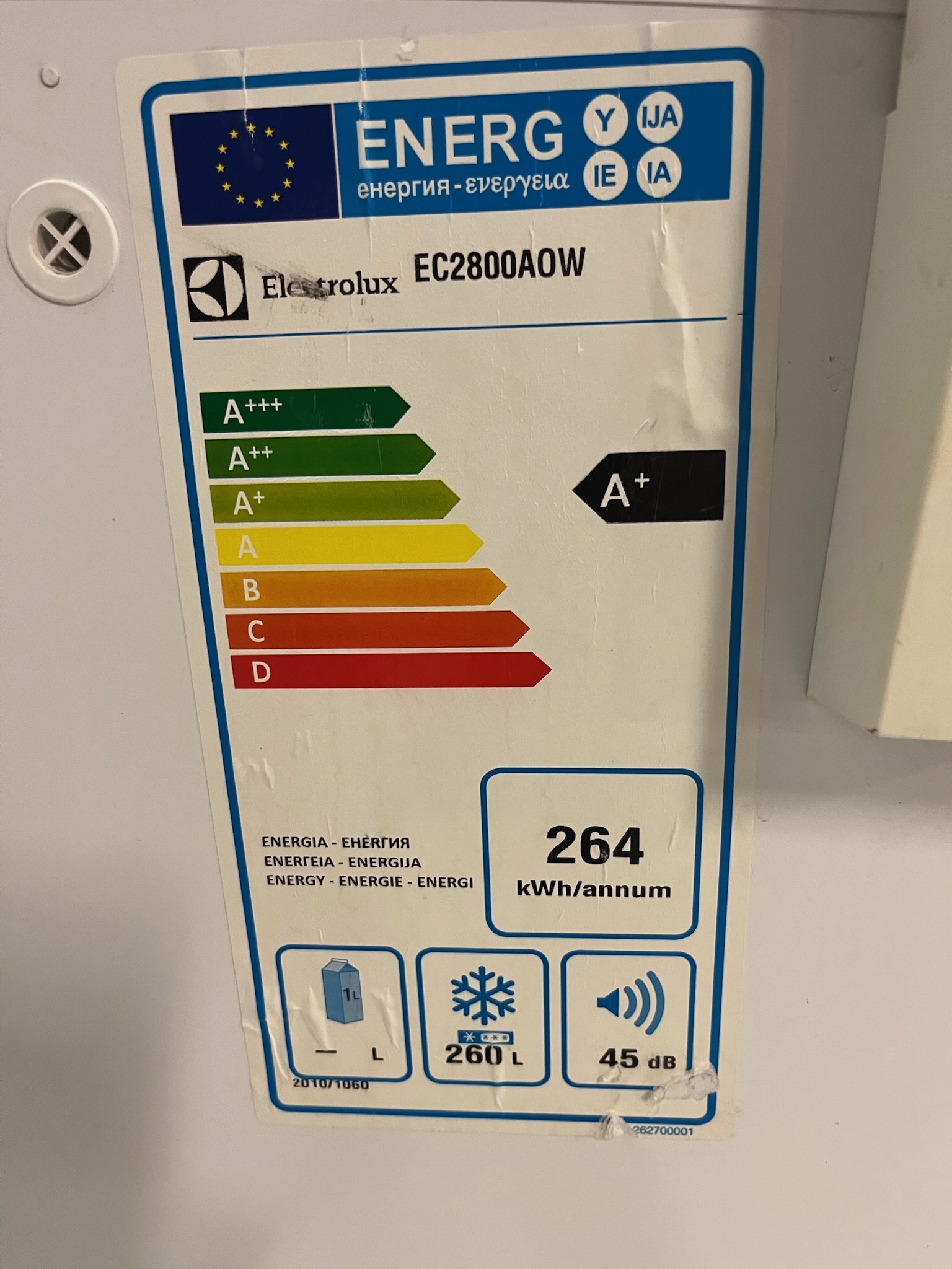 SELT / SOLD Electrolux frystikista, B95 x D62 x H87 sm. 5