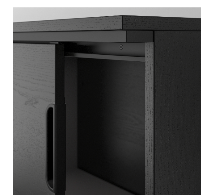 SELT / SOLD Galant IKEA svartur skjalaskápur 3