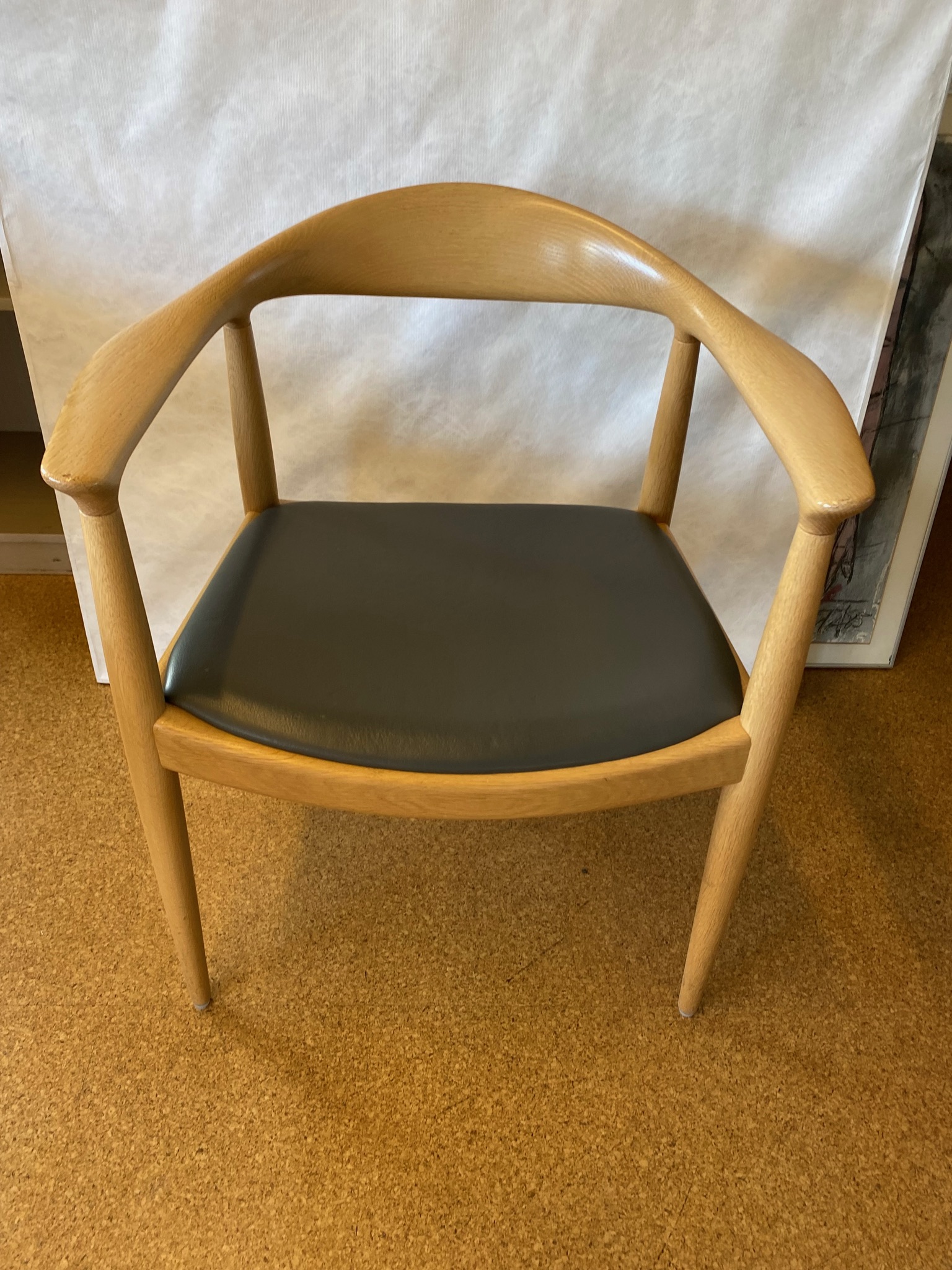 SELT / SOLD - Johannes Hansen hönnunarstóll ''The Chair'' (2 stk.) 5