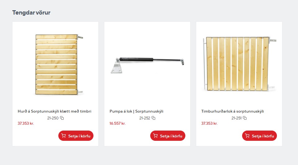 SELT / SOLD Sorptunnugeymsla - sorptunnuskýli tvöföld pnr. 107 5