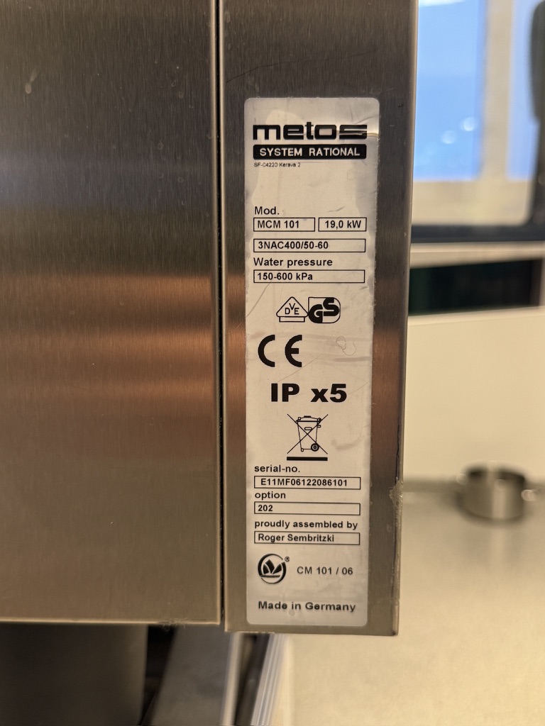 SELT / SOLD Metos System Rational MCM 101, 10 bakka blástursofn 13