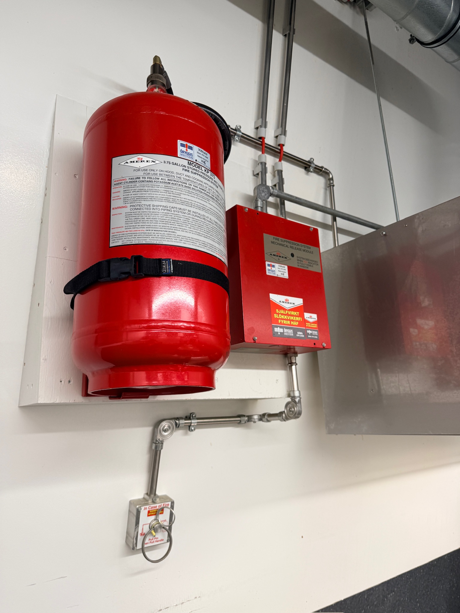 Háfur með Amerex slökkvikerfi, B225 x D110 x H50 sm 3