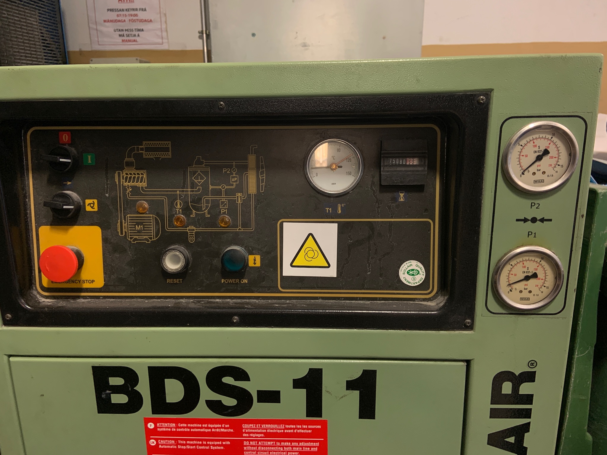 Selt/endurnýtt-CULLAIR BDS 11 kw loftpressa 2