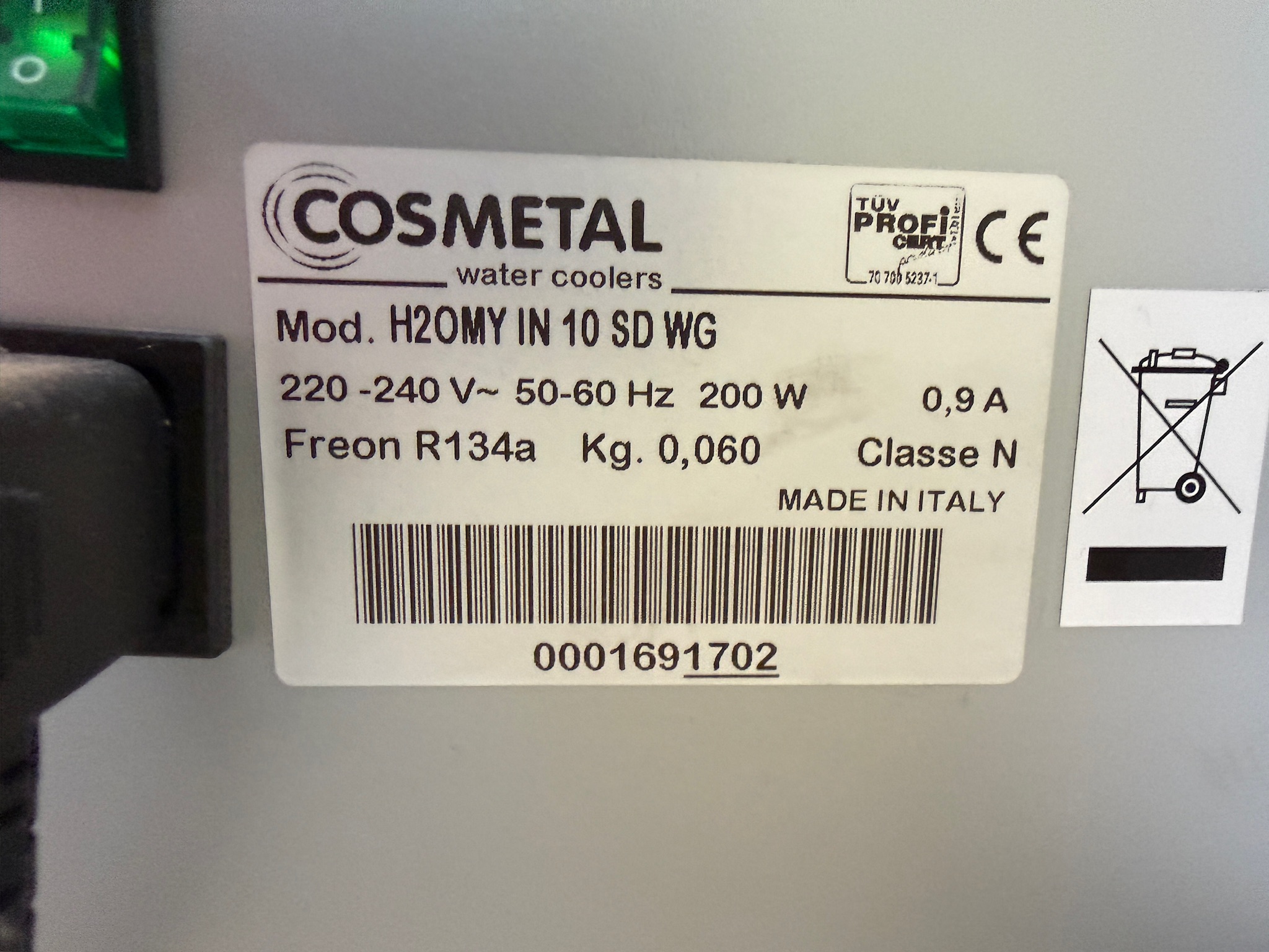 SELT / SOLD Cosmetal vatnskælir / kolsýrutæki með blöndunartæki 9