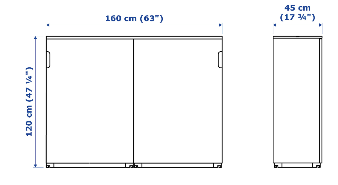 IKEA skápur m. rennihurð, B160sm. (13 stk.) 3