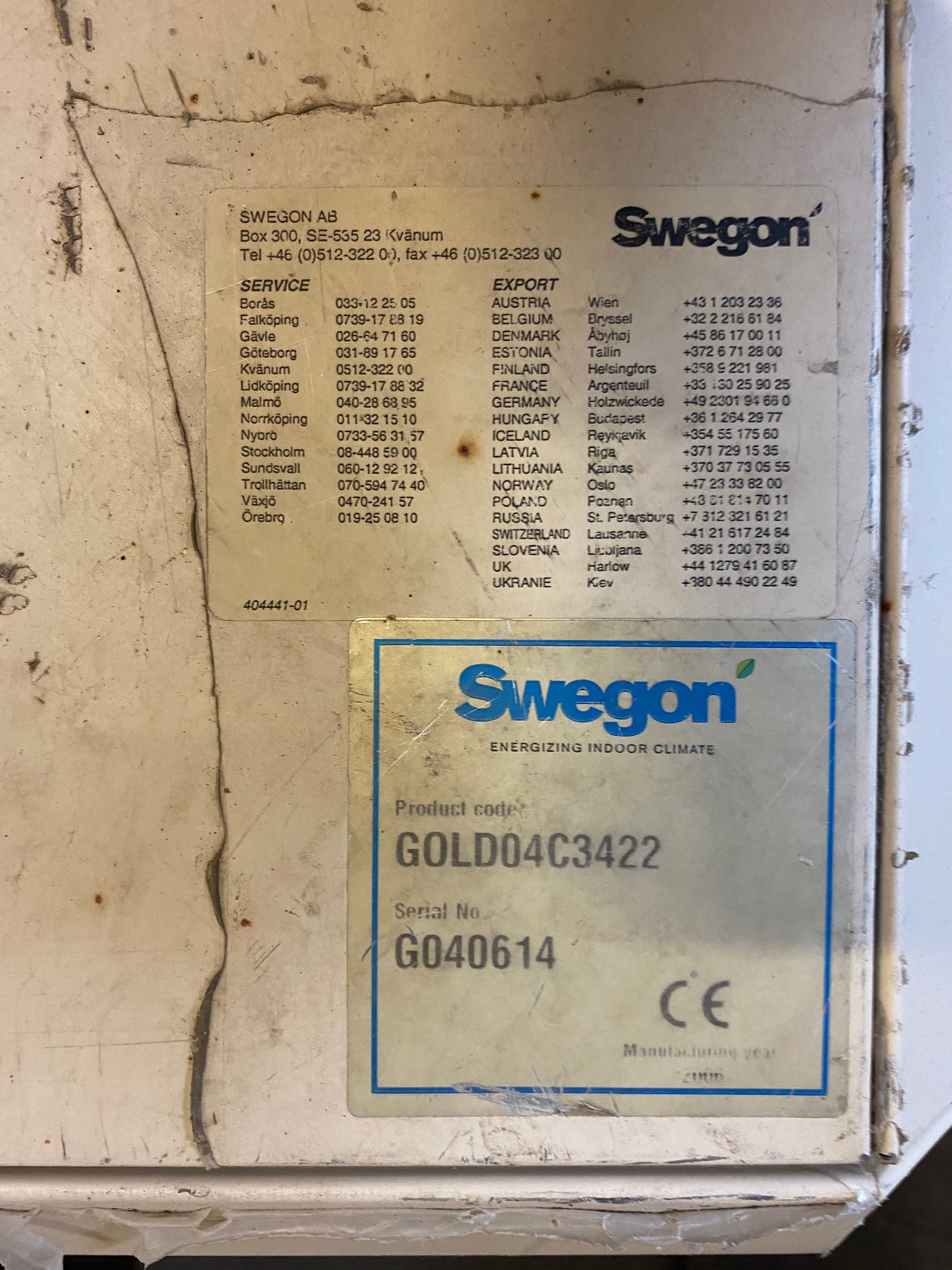 SELT / SOLD - Swegon Gold PX loftræstisamstæða - loftræstikerfi 14