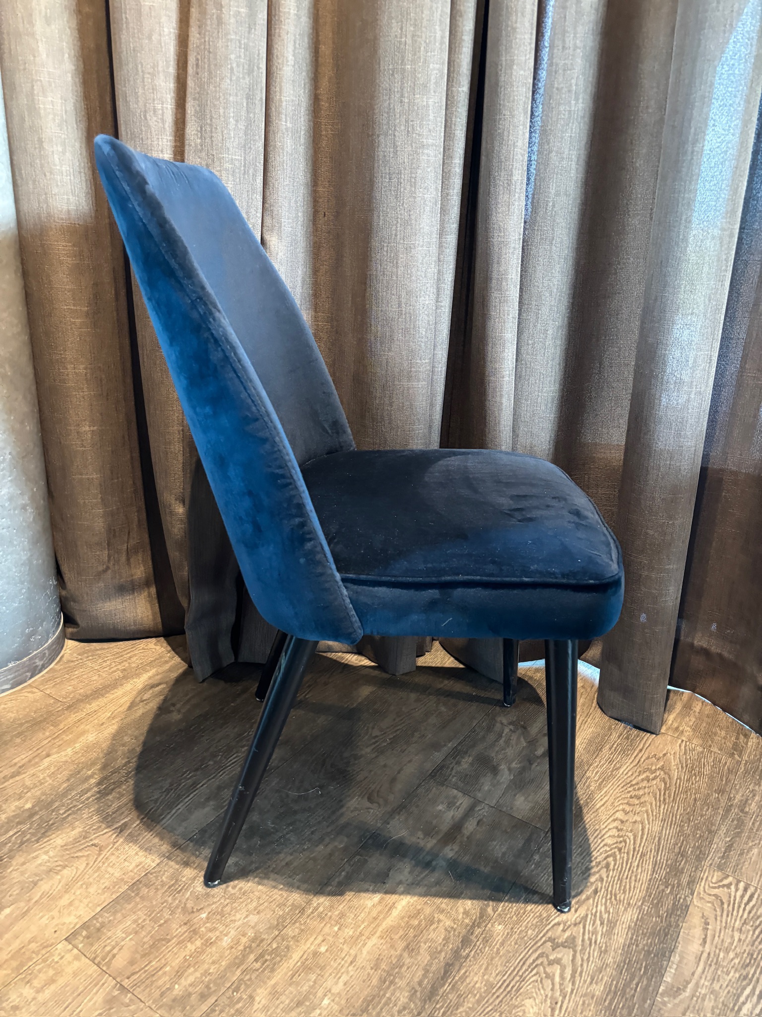 SELT / SOLD Borðstofustólar / eldhússtólar, dökk bláir 3
