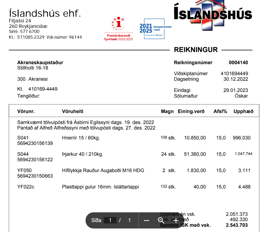 Sökkulsteinar fyrir húseiningar 13 stk. Þjarkur 210 kg - Akranes 4