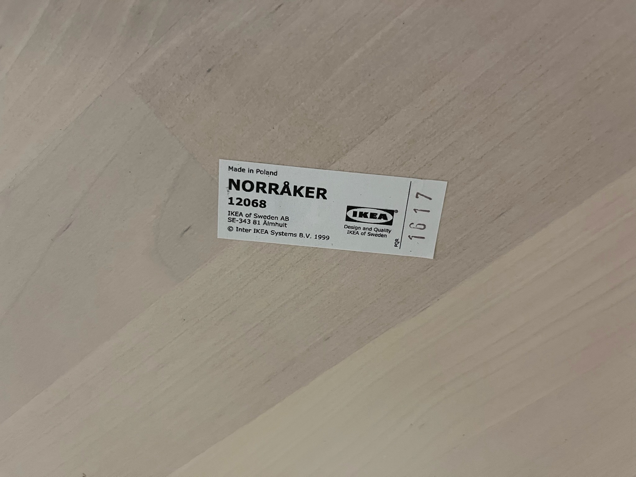SELT / SOLD IKEA háborð, H101 x D74 x B73 sm. 5